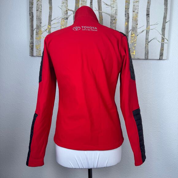 Toyota Racing Development Softshell Motorcycle Jacket Women Red Black Small - Picture 4 of 7